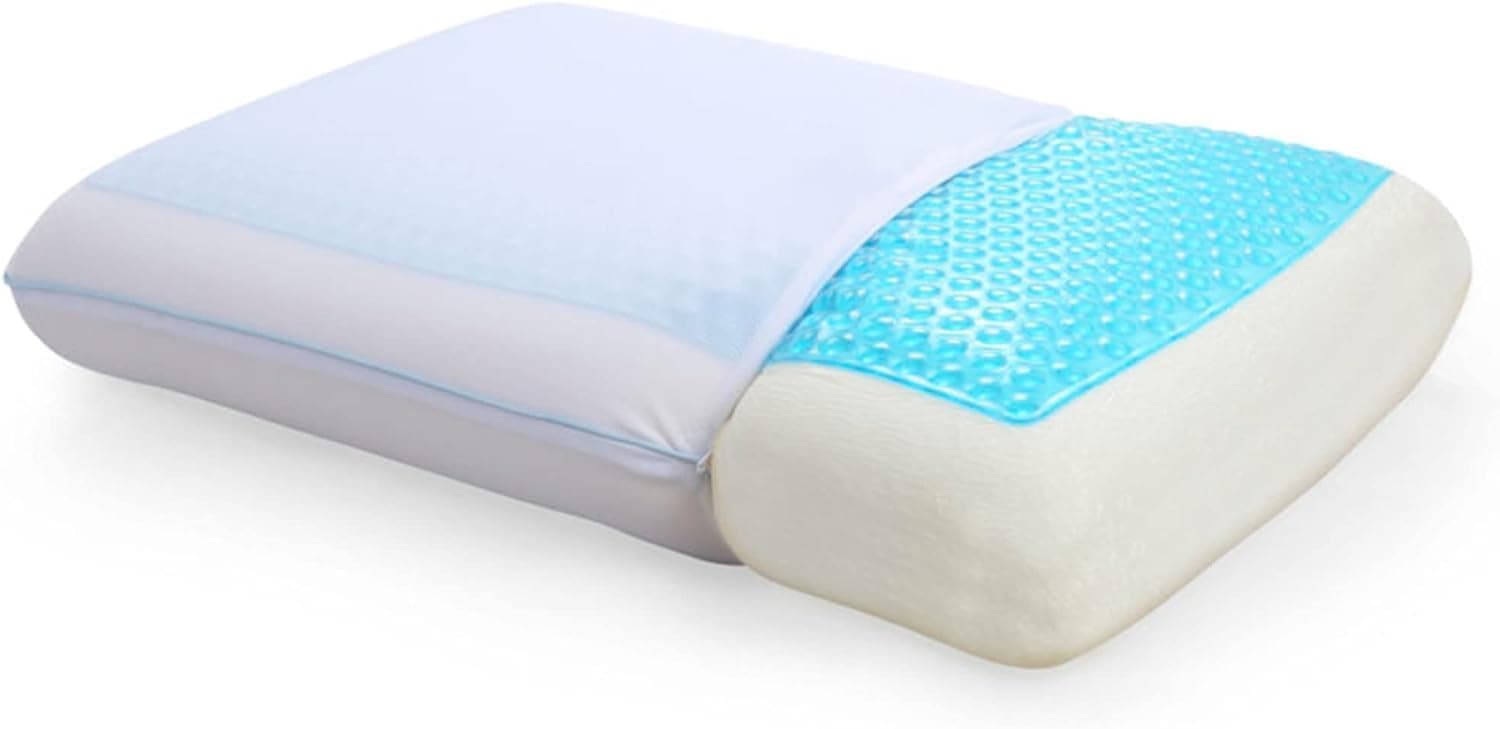 Classic Brands Cool Gel Cooling Pillow Standard, Reversible Ergonomic Memory Foam for Hot Sleepers