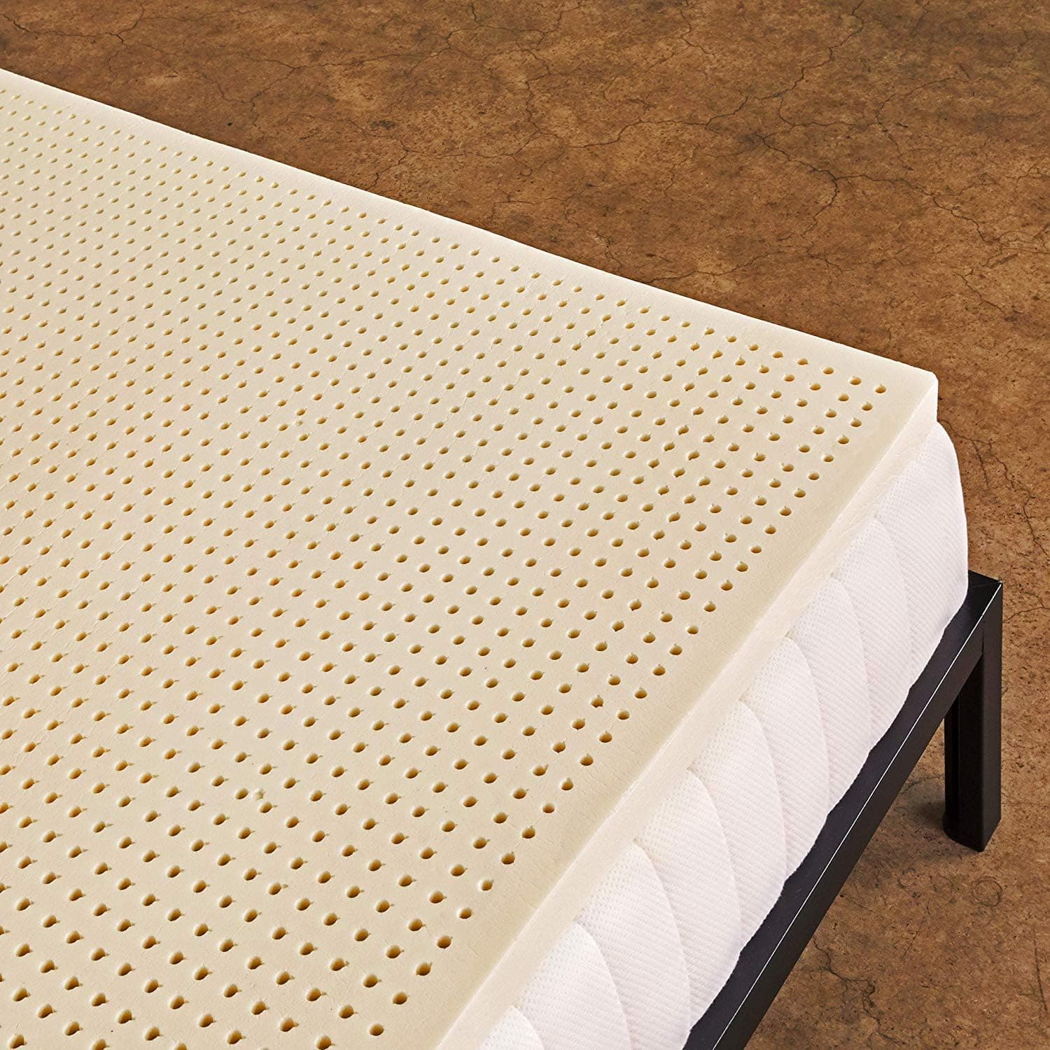 Pure Green Natural Latex Mattress Topper - Medium Firmness - 2 Inch - Queen (GOLS Certified Organic)