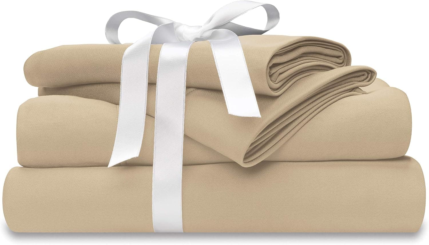 Wicked Sheets Moisture-Wicking + Cooling Bed Sheet Set for Night Sweats & Hot Flashes (Queen Deep Pocket, Beige)