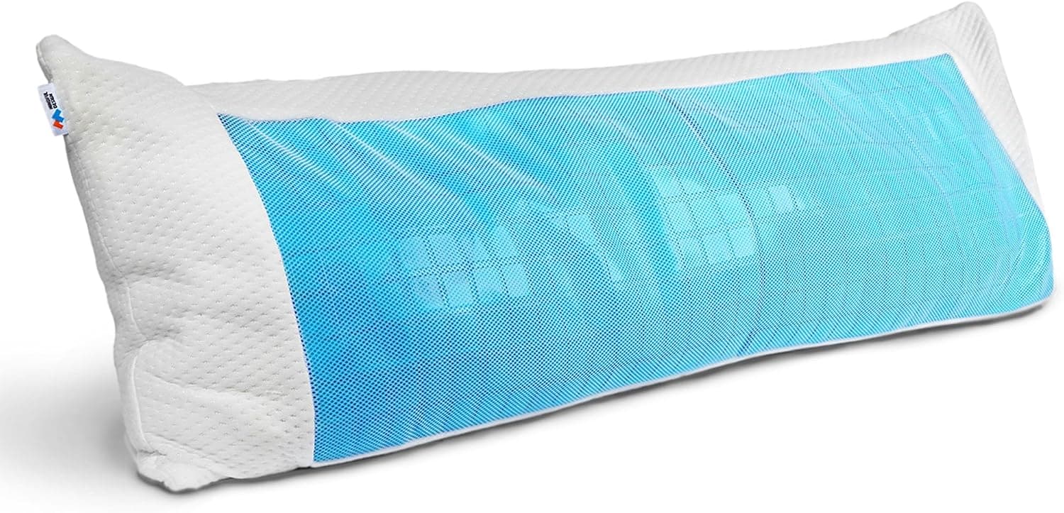 Mindful Design Cooling Body Pillow, Shredded Memory Foam w/ Cooling Gel
