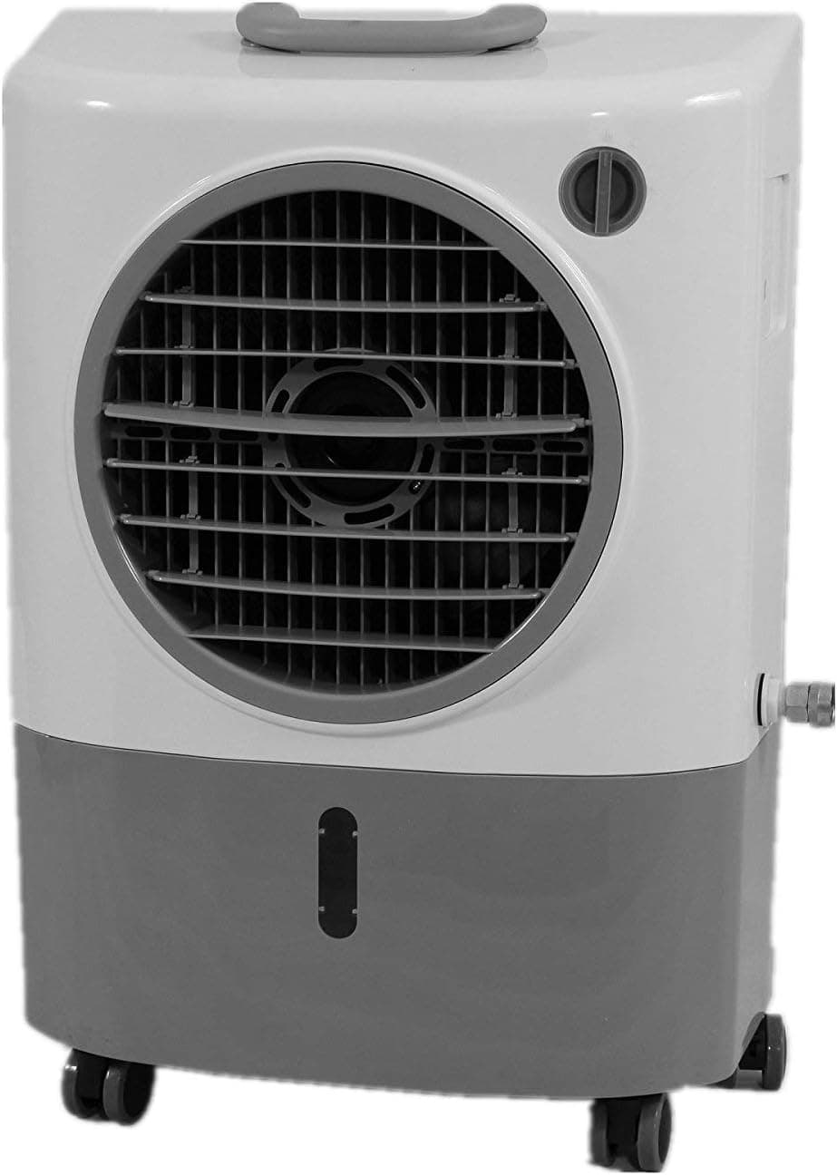 Hessaire MC18M Portable Evaporative Air Cooler, 1300 CFM, 2-Speed, 500 sq. ft. Coverage, White