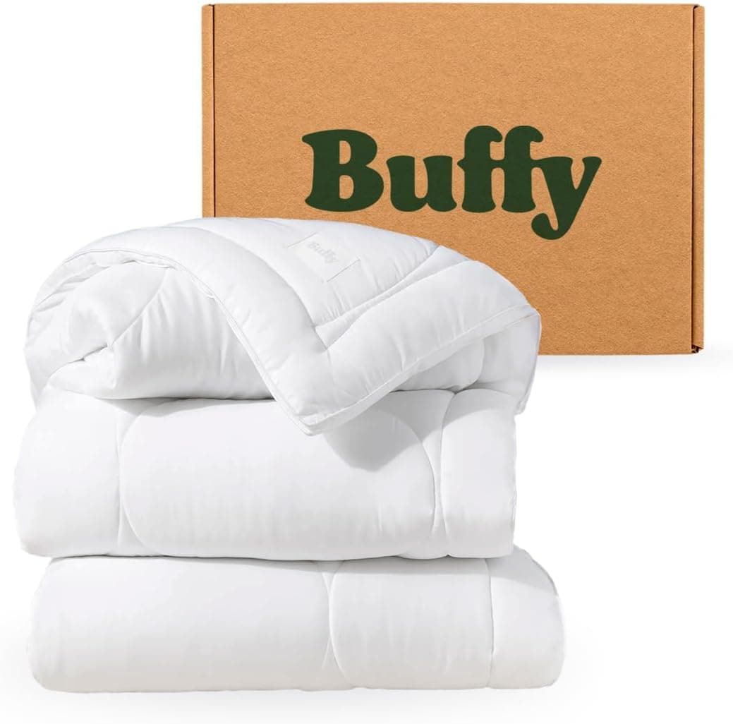 Buffy Cloud Cooling Comforter Queen/Full - White Comforter for Hot Sleepers, Machine Washable Lightweight All-