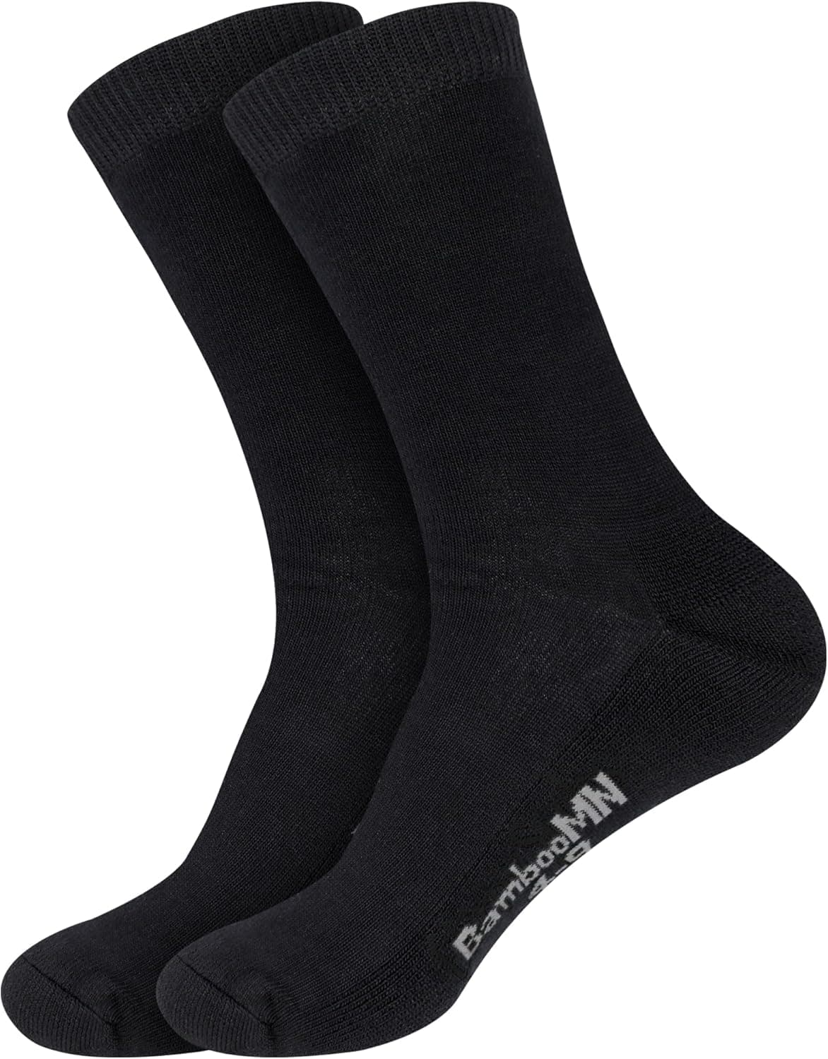 BambooMN Men's Rayon from Bamboo Fiber Ultra Breathable Wicking Classic Crew Socks