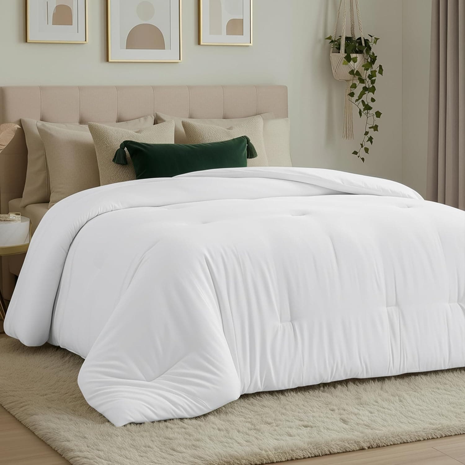 Utopia Bedding Comforters Queen Size, All Season Duvet Insert, Down Alternative Queen Comforter with Corner Ta