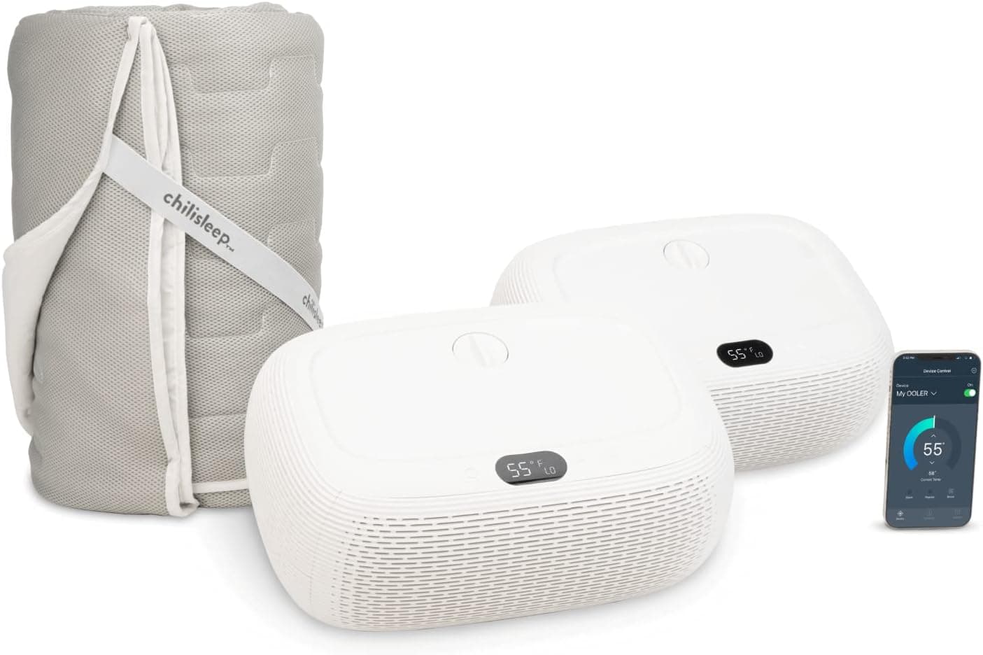Sleepme OOLER Sleep System, Cooling & Heating Mattress Topper, Automated Temperature 55-115°F, Queen, Off-Whit