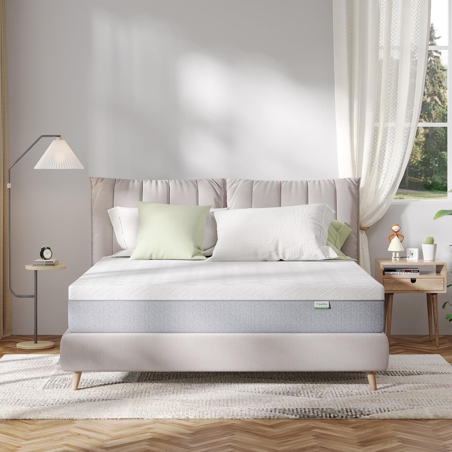 Novilla Queen Mattress, 10 Inch Gel Memory Foam Queen Size Mattress for Cool Night & Pressure Relief, Medium Plush Bed Mattresses, Bliss