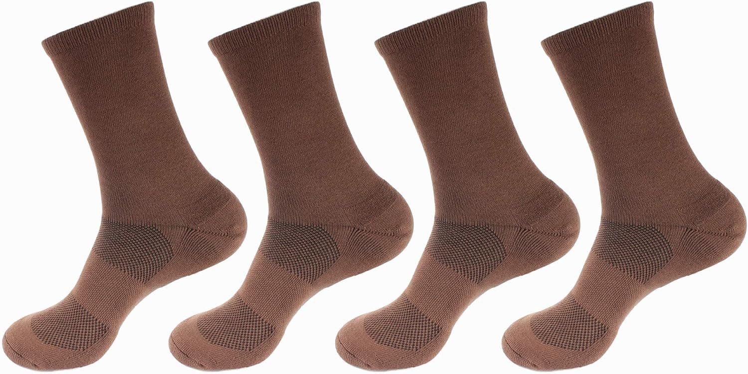 BambooMN Men's Rayon from Bamboo Fiber Ultra Breathable Wicking Crew Socks