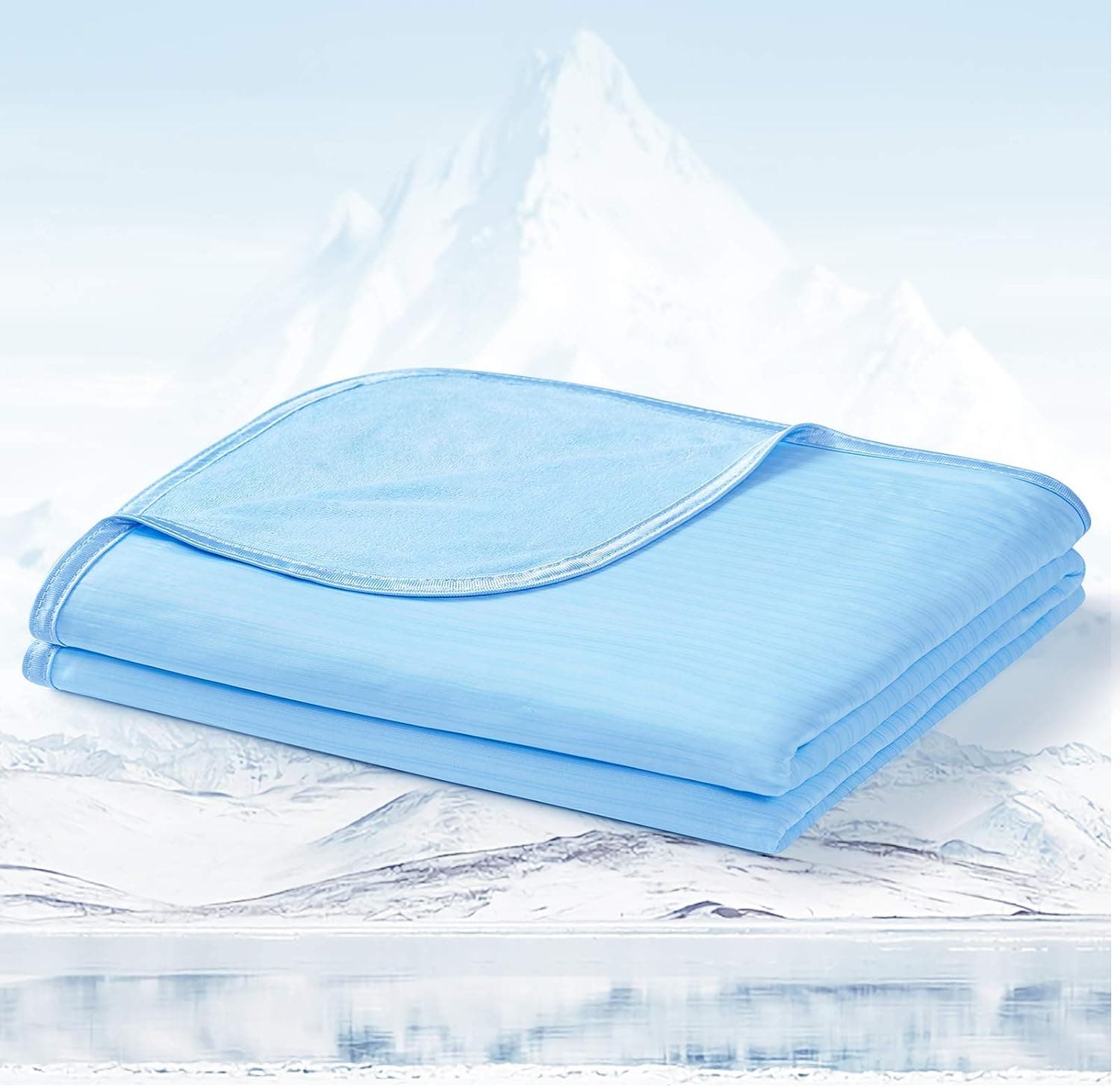 LUXEAR Cooling Blanket for Hot Sleepers, Arc-Chill Natural Bamboo Fiber Lightweight Breathable Throw Blanket T