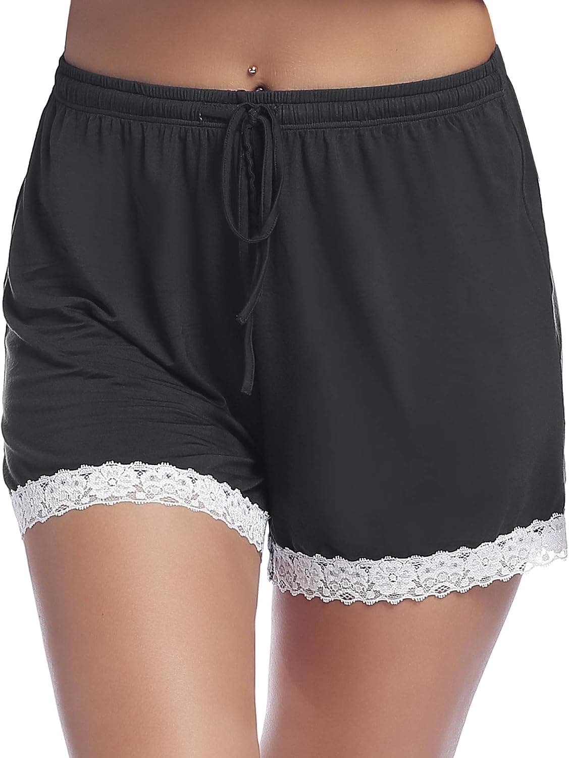 Joyaria Womens Pajama Shorts Viscose (Made from Bamboo) Pj/Sleep/Lounge/Night Boxer Short Bottoms Sleepwear Shorts loose