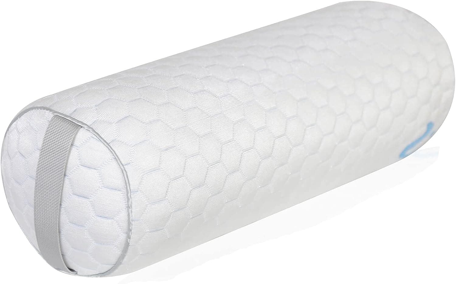 Kingnex Adjustable Firmness Bolster Roll Pillow for Under Knee Support or Between Legs for Side Sleepers, Shredded Latex Cylinder with Removable Cooling Cover 18x6