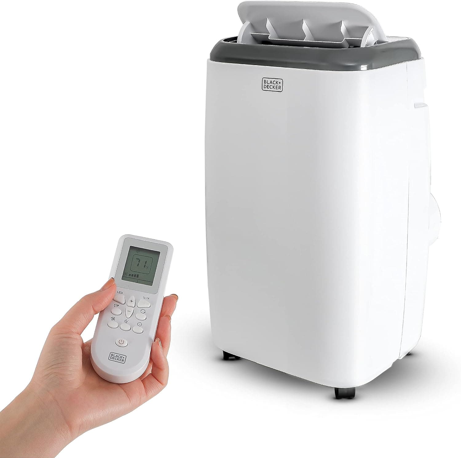 BLACK+DECKER Portable Air Conditioner, 8,000 BTU (5,000 BTU SACC) for Rooms Up To 350 Sq. Ft., Remote Control 