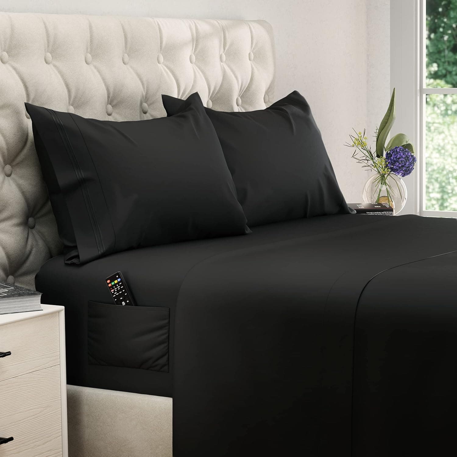 DREAMCARE 100% Eucalyptus Tencel Lyocell Full Sheet Set, 6 pcs