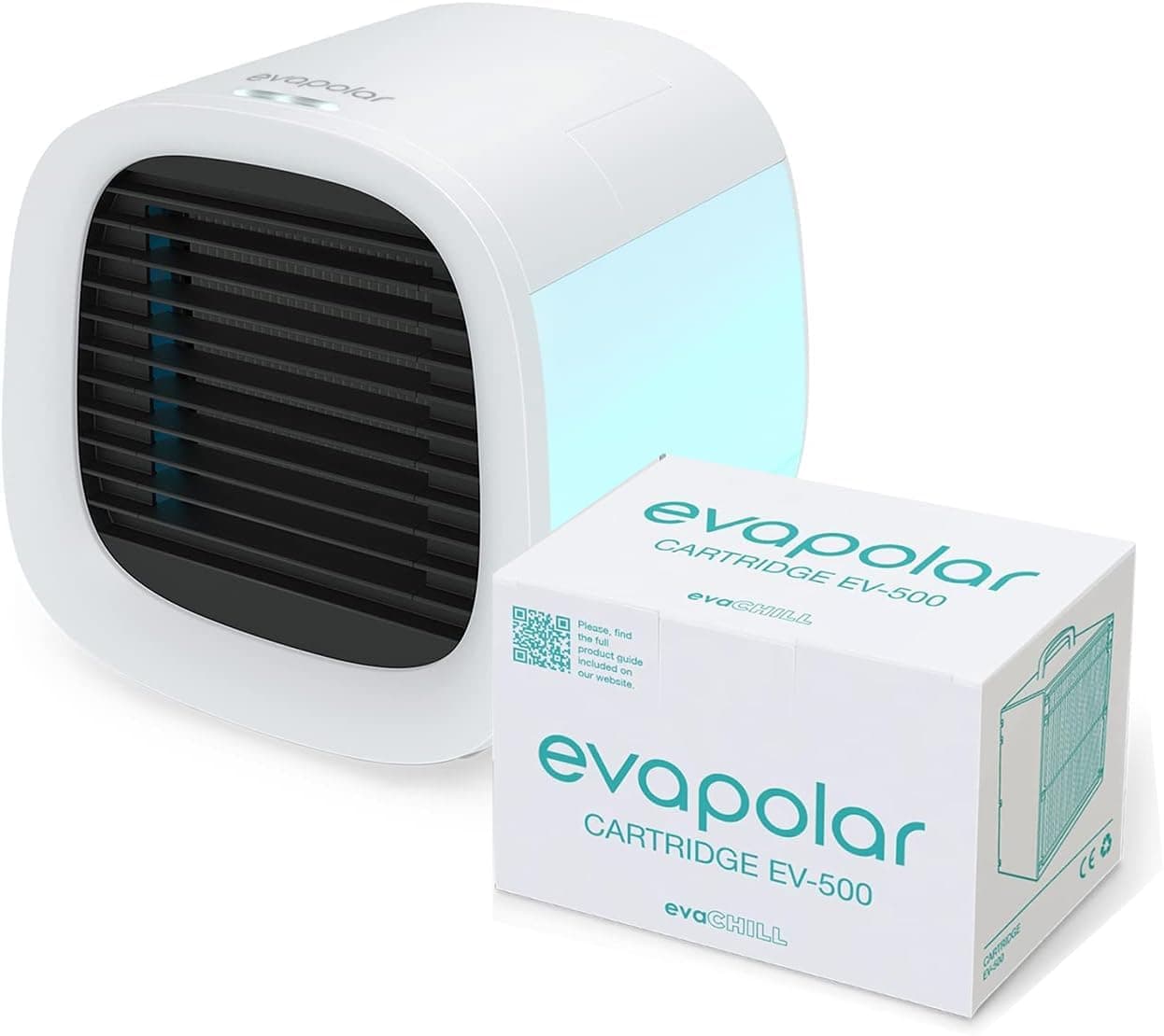 Evapolar evaCHILL Personal Evaporative Air Cooler (White) and Extra Cartridge