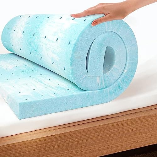 EGO 3 Inch Queen Mattress Topper Gel Memory Foam for Pressure Relief