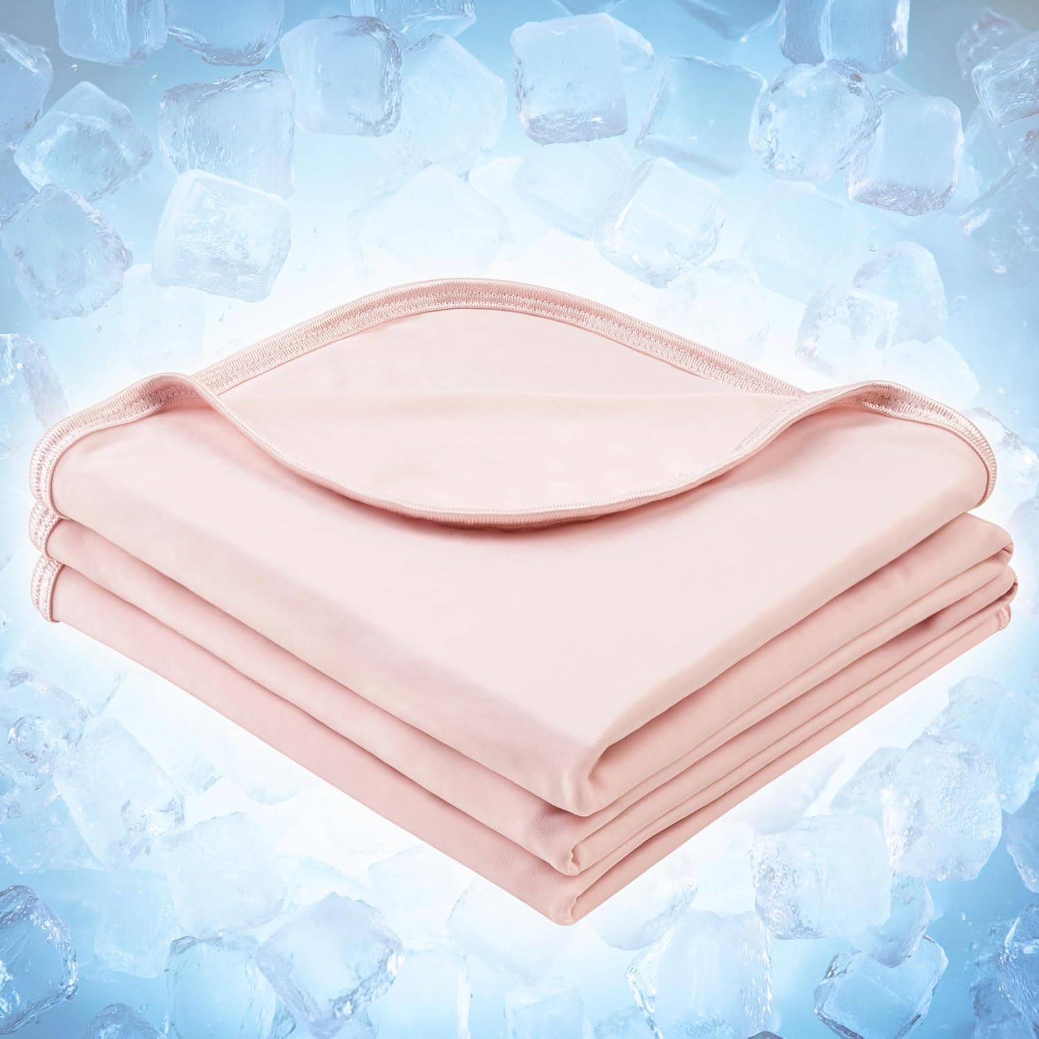 PAVILIA Cooling Blanket for Hot Sleepers, Lightweight Summer Blanket for Bed, Cooling Chill Throw Blanket for Night Sweats Absorb Heat for Adult Kid Baby on Warm Night, Pink, 50x60 inch