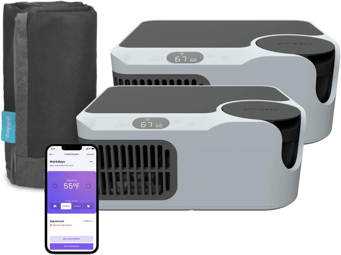 Sleepme Dock Pro Sleep System, Cooling & Heating Mattress Topper, Automated Temperature 55-115°F, Queen, Grey