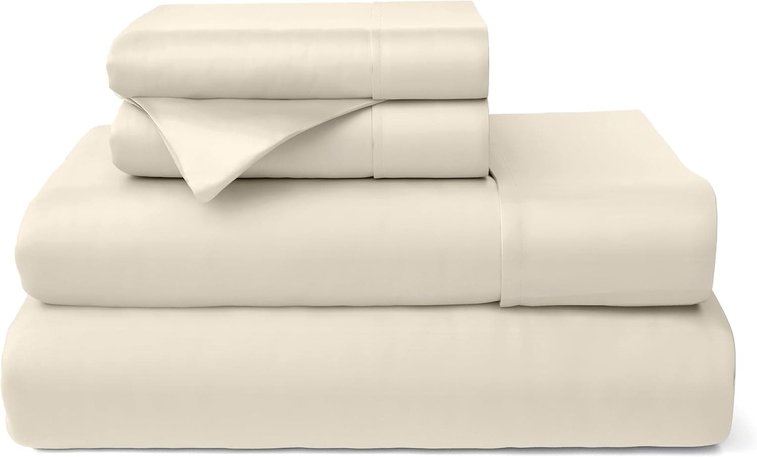 Cosy House Collection 100% Rayon Derived from Bamboo Bed Sheet Set - Cooling, Breathable, Silky Soft 4-Piece D