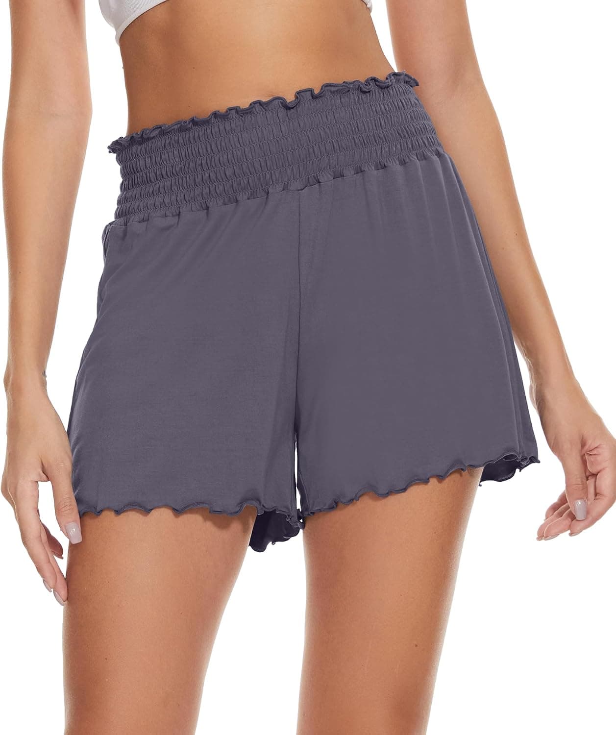 WiWi Viscose from Bamboo Pajama Shorts for Women Super Soft Sleep Boxers High Waisted Lounge Cooling Short Pj Bottoms S-XXL