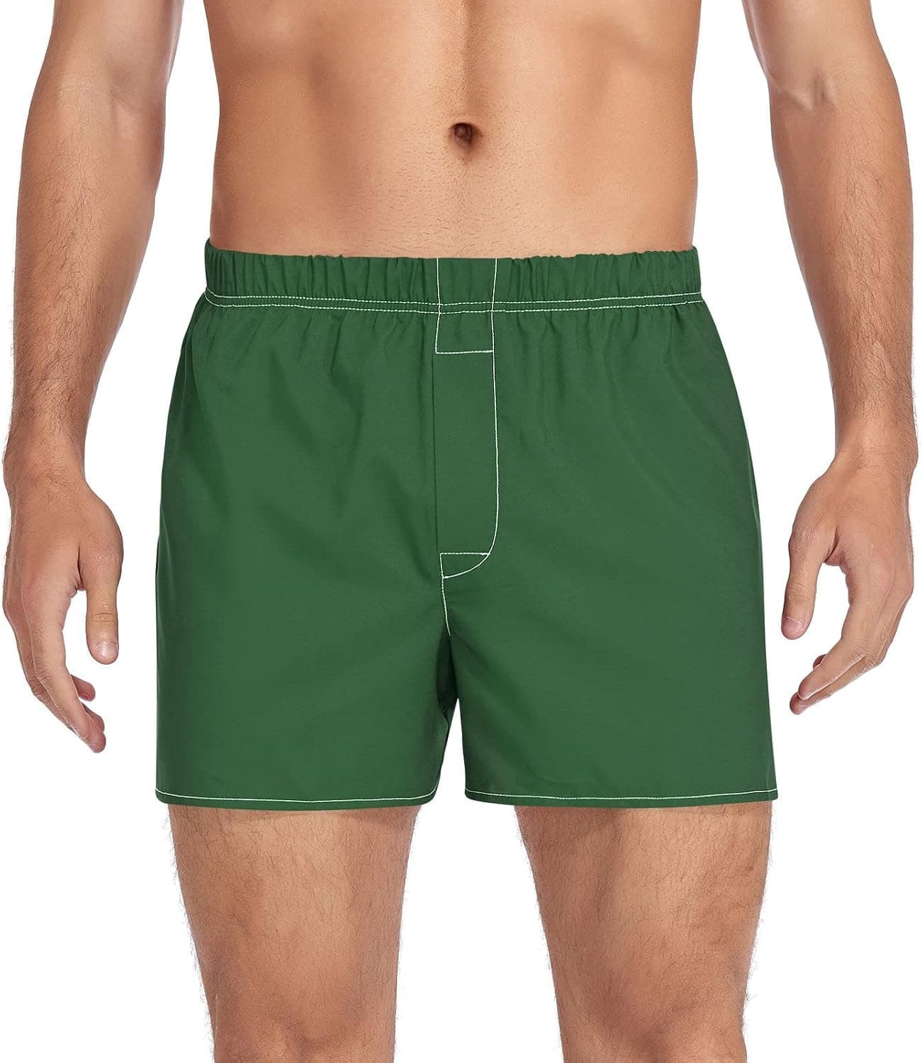 Green Men's Soft Boxer Shorts Moisture-Wicking Boxer Briefs Cool Breathable Underwear Boxer Briefs for Work Sleep Travel