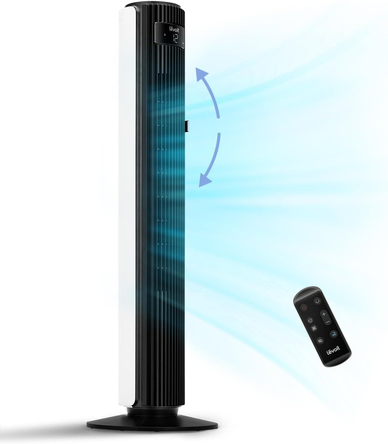 LEVOIT Classic 42 inch Tower Fan, 1252 CFM, 25dB Quiet for Bedroom Sleep, 90° Oscillation, 12H Timer, 12-Speed
