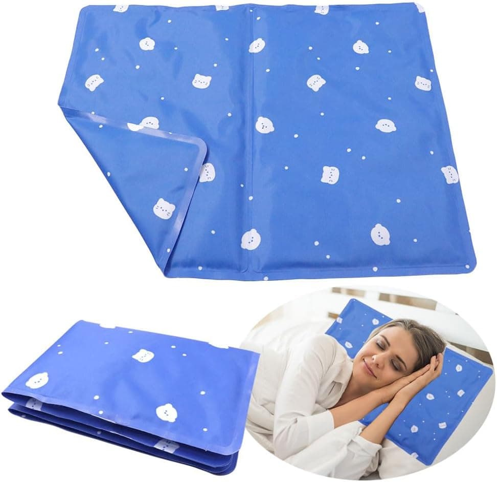 Cooling Gel Pad for Sleep, Instant Relief for Hot Flashes, Night Sweats - Cold Compress Comfort Pillow Cooler 