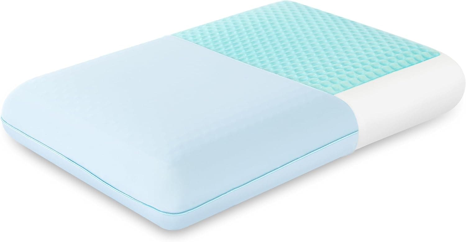 EGOHOME Cooling Gel Memory Foam Pillow Standard, Reversible Cooling Cover, Neck Support