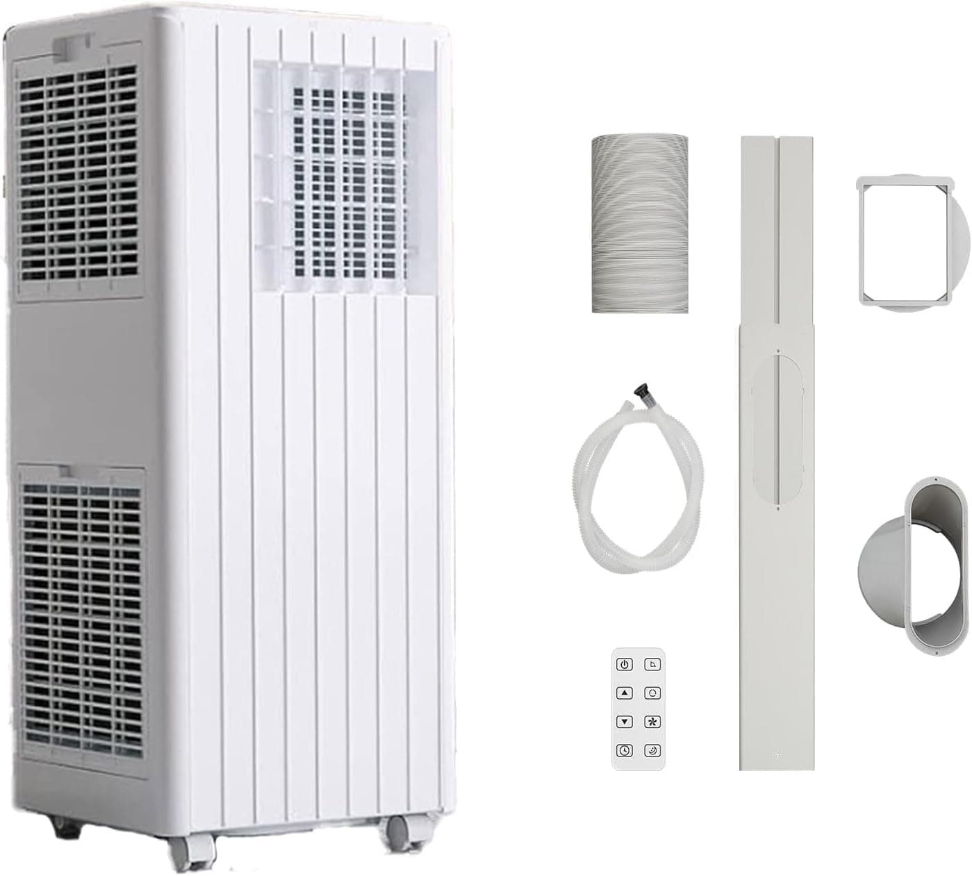 8000 BTU Portable Air Conditioner for Rooms Up to 350 Sq.Ft, 3-In-1 Cooling/Fan/Dehumidifier with Remote, Quiet Floor AC Unit for Bedroom