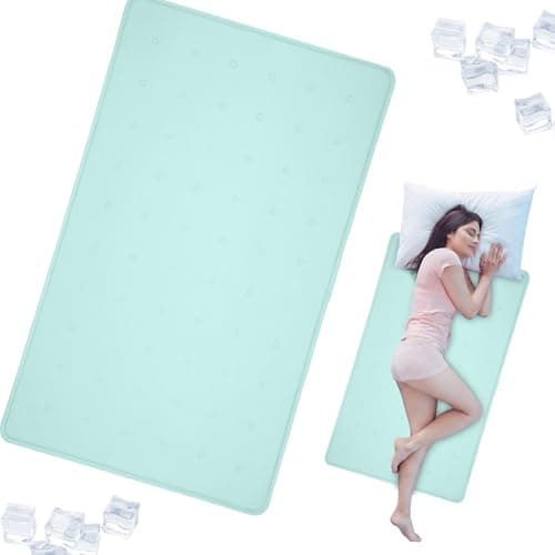 Drydiet Gel Cooling Mat for Bed Adults,Plain,47 X 27.5 Inch,Light Blue