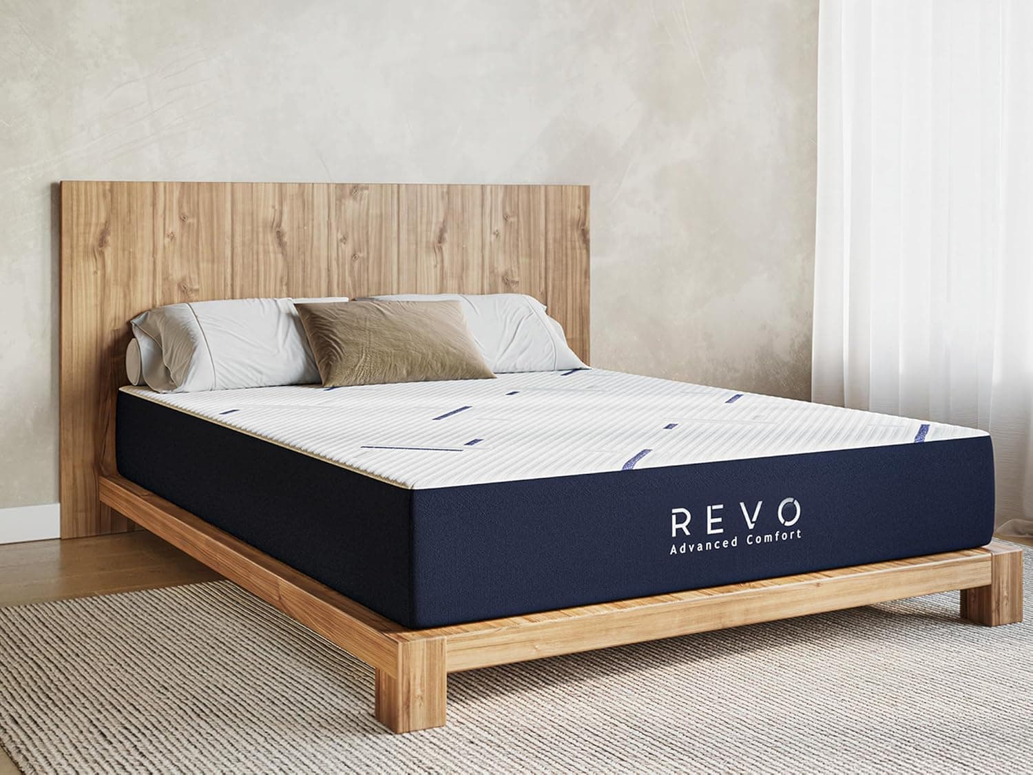 REVO Sleep Gel Memory Foam Mattress, 12-Inch Queen, Cooling Mattress with Pressure-Relieving Gel Foam