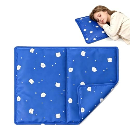 Cooling Gel Pad for Sleeping, Dual-Sided Pillow Cooler Mat, No Refrigeration Needed, Cooling Pad for Hot Sleepers, Night Sweats & Hot Flashes, 11.8" x 15.8" Reusable Non-Slip
