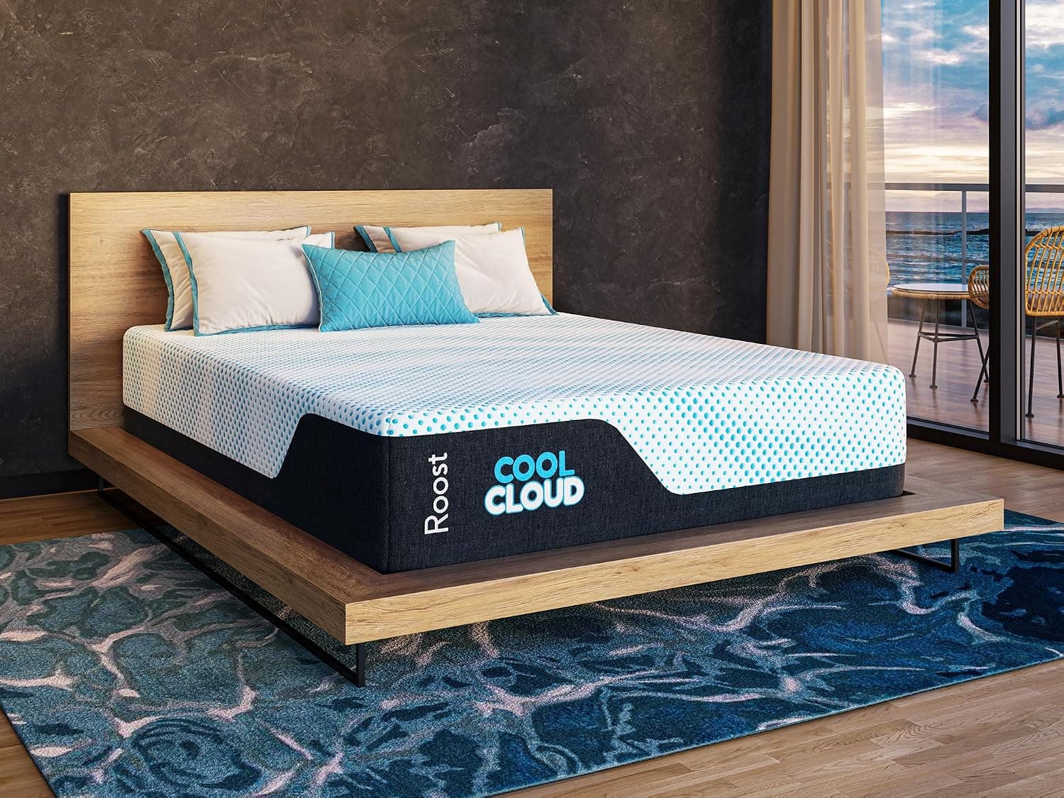 Roost Sleep 12-Inch Queen Cooling Gel Memory Foam Mattress for Back Pain, Medium Feel, CertiPUR-US, Bed-in-a-Box